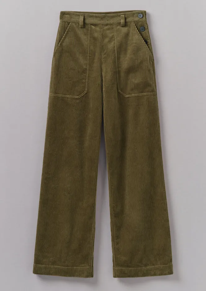 Cord|Workwear-TOAST Annie Organic Cord Full Length Trousers Barley