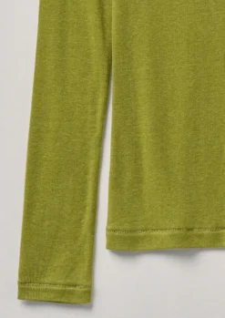Jersey|Tops & Tees-TOAST Aster Wool Lyocell High Neck Tee Pea