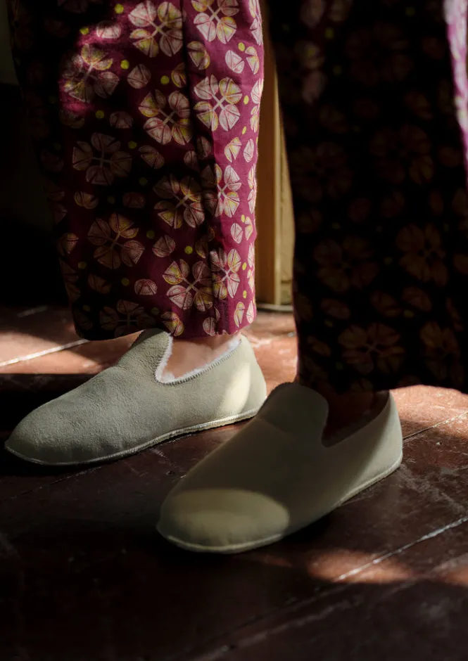 Slippers|Nightwear-TOAST Babbi Charentaise Slippers Stone