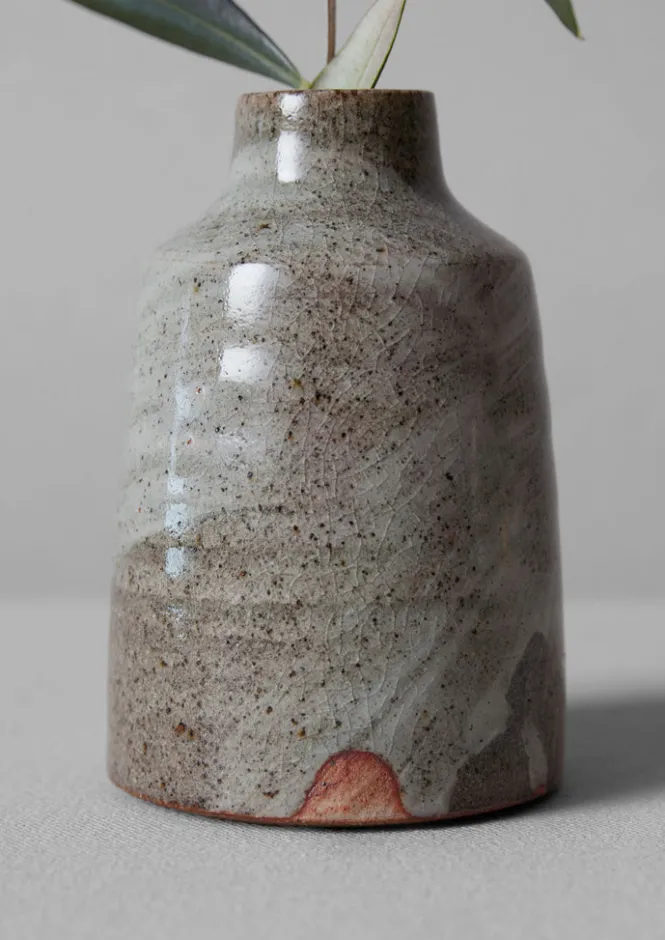 Decorative Pieces|Ceramics-TOAST Bert Jones Bottle Vase SpeckledGrey
