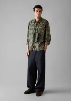 Shirts-TOAST Block Print Irregular Check Shirt GoldenSand
