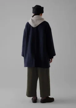 Hats, Scarves & Gloves-TOAST Cableami Wool Flight Hat Navy