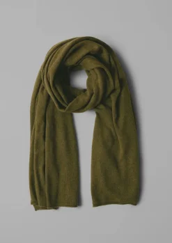 Hats, Scarves & Gloves-TOAST Cashmere Wool Wrap Scarf Olive