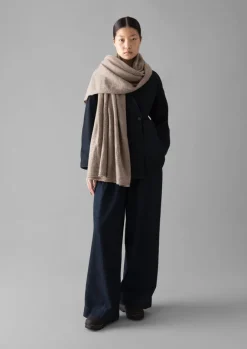 Hats, Scarves & Gloves-TOAST Cashmere Wool Wrap Scarf Pebble