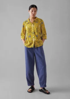 Shirts|Tops & Tees-TOAST Collector Print Crepe Shirt GoldenOchre