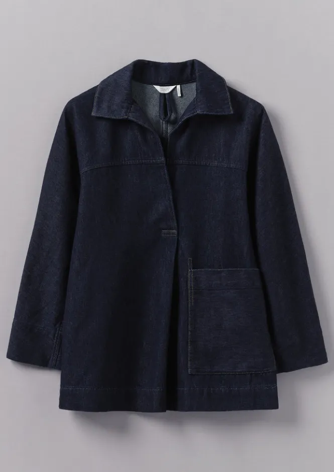 Denim|Tops & Tees-TOAST Cotton Hemp Denim Smock Indigo