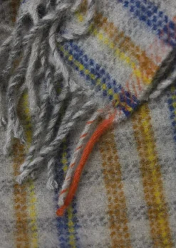Textiles|Blankets & Throws-TOAST Dashed Check Wool Blanket Multi