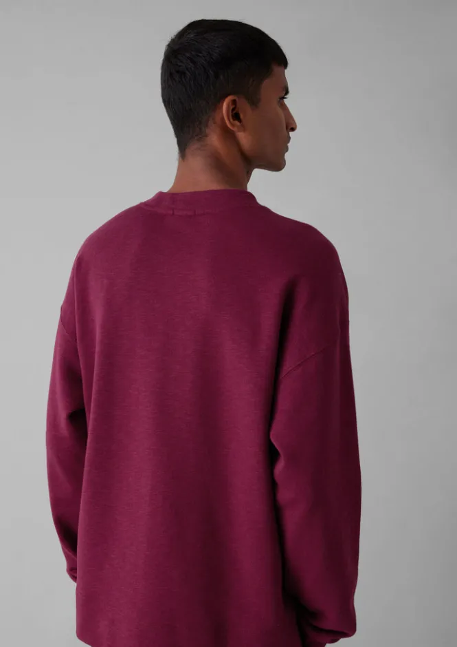 Tops & Tees|Shirts-TOAST Dropped Shoulder Loopback Jersey Sweatshirt Fuchsia