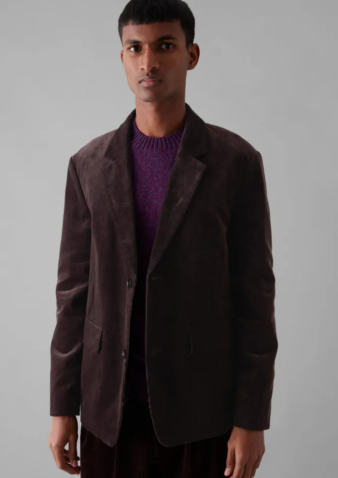 Cord|Coats & Jackets-TOAST Easy Tailored Organic Cord Jacket Chestnut