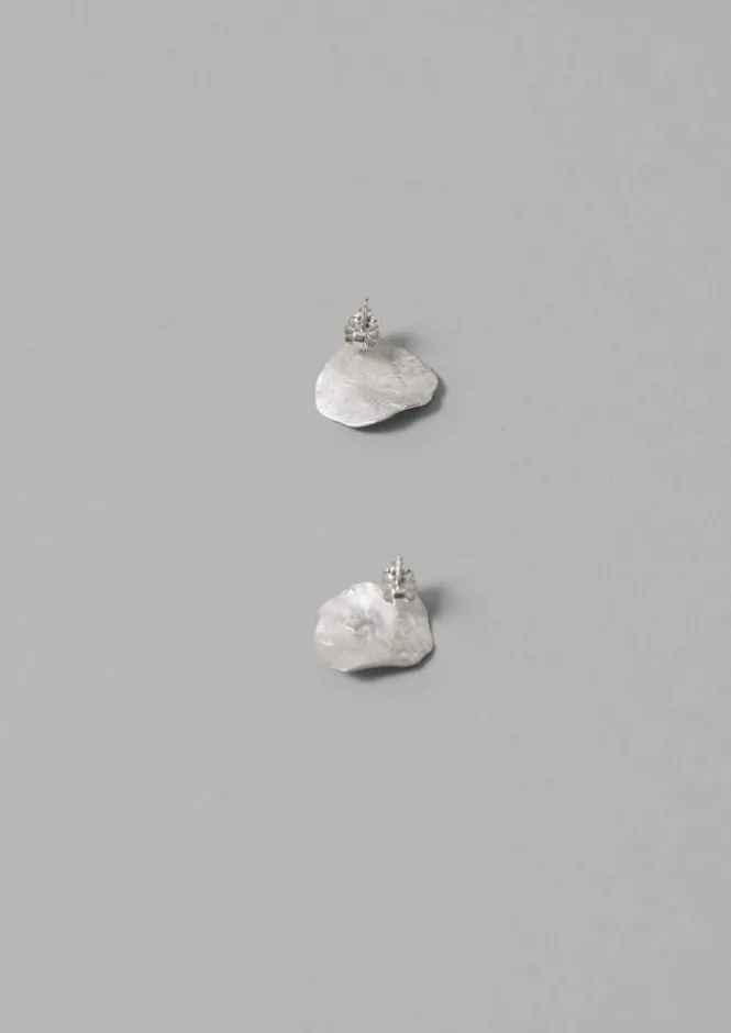 Jewellery-TOAST Emily Nixon Flat Rock Stud Earrings Silver