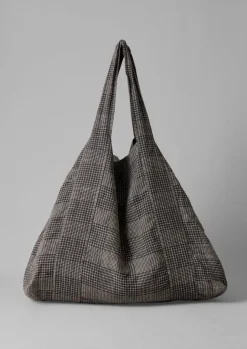 Bags & Belts-TOAST Etched Check Linen Bag Slate