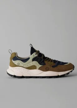Trainers & Plimsolls-TOAST Flower Mountain Yamano Kaiso Panelled Trainers Navy/Sage