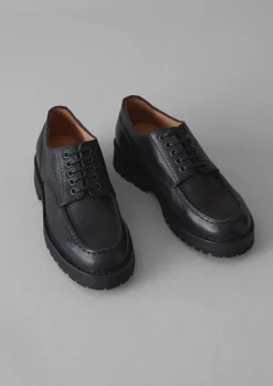 Shoes-TOAST Fracap Leather Postman Shoes Black