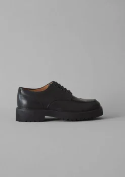 Shoes-TOAST Fracap Leather Postman Shoes Black