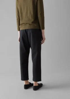 Trousers-TOAST Gabi Cotton Pull On Trousers SoftBlack