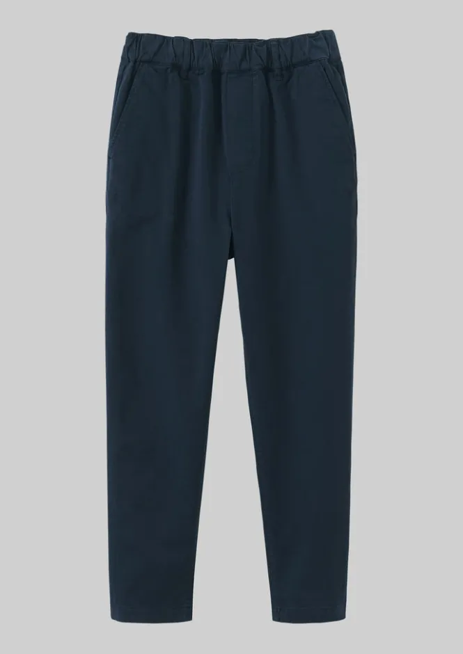 Trousers-TOAST Gabi Cotton Pull On Trousers StormBlue