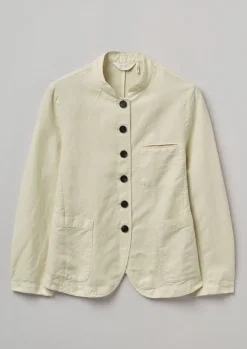 Coats & Jackets-TOAST Garment Dyed Cotton Linen Neat Jacket Parchment