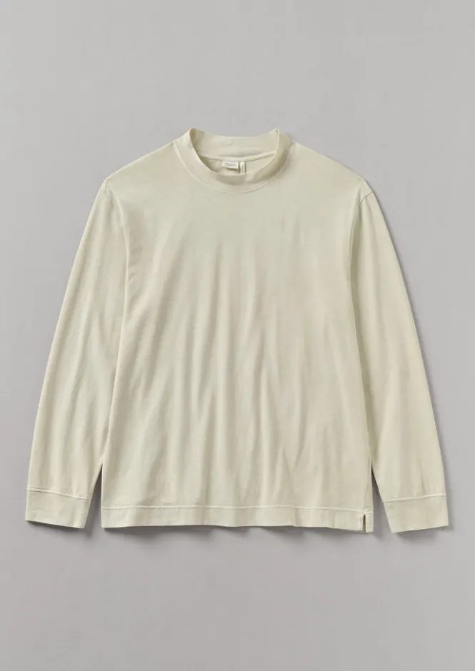 Tops & Tees-TOAST Garment Dyed Cotton Long Sleeve Tee Soya