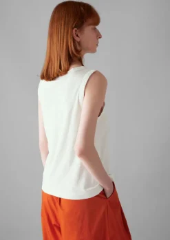 Jersey|Tops & Tees-TOAST Garment Dyed Organic Cotton Tank Top Chalk