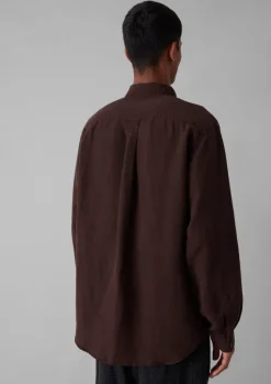 Shirts-TOAST Garment Dyed Point Collar Shirt DeepBurgundy