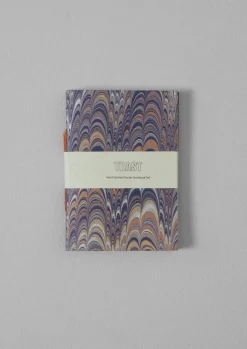 Stationery-TOAST Hand Marbled Pocket Notebook Set Multi