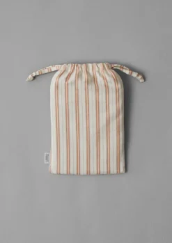 Textiles|Bed Linen-TOAST Ines Flannel Stripe Cotton Duvet Cover Apricot/SoftBlue