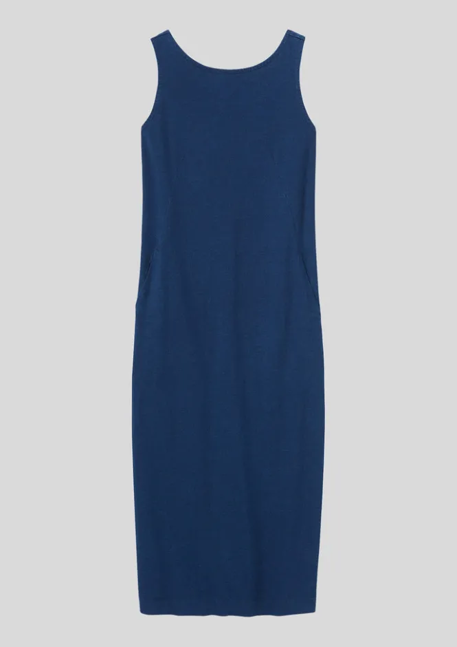 Loungewear|Dresses-TOAST Lydia Jersey Shift Dress WashedIndigo