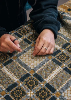 Textiles|Blankets & Throws-TOAST Melin Tregwynt Welsh Blanket Mead/Ash