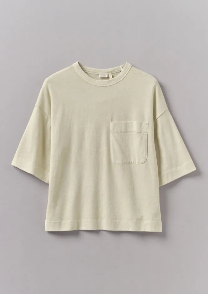 Jersey|Tops & Tees-TOAST Mineral Dyed Cotton Boxy Tee Soya