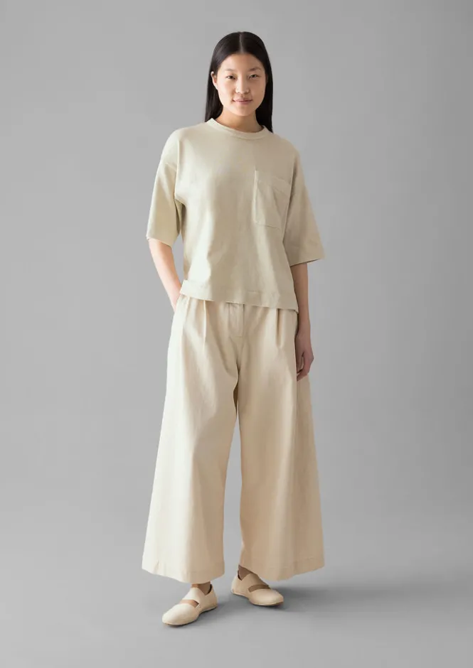 Jersey|Tops & Tees-TOAST Mineral Dyed Cotton Boxy Tee Soya