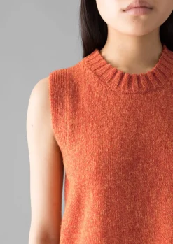 Knitwear-TOAST Neat Mouline Wool Tank AmberMarl
