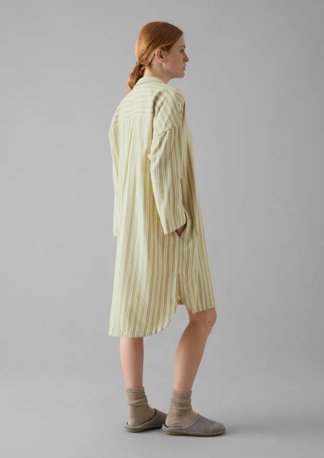 Nightwear-TOAST Nova Stripe Flannel Nightshirt Ecru/Celery