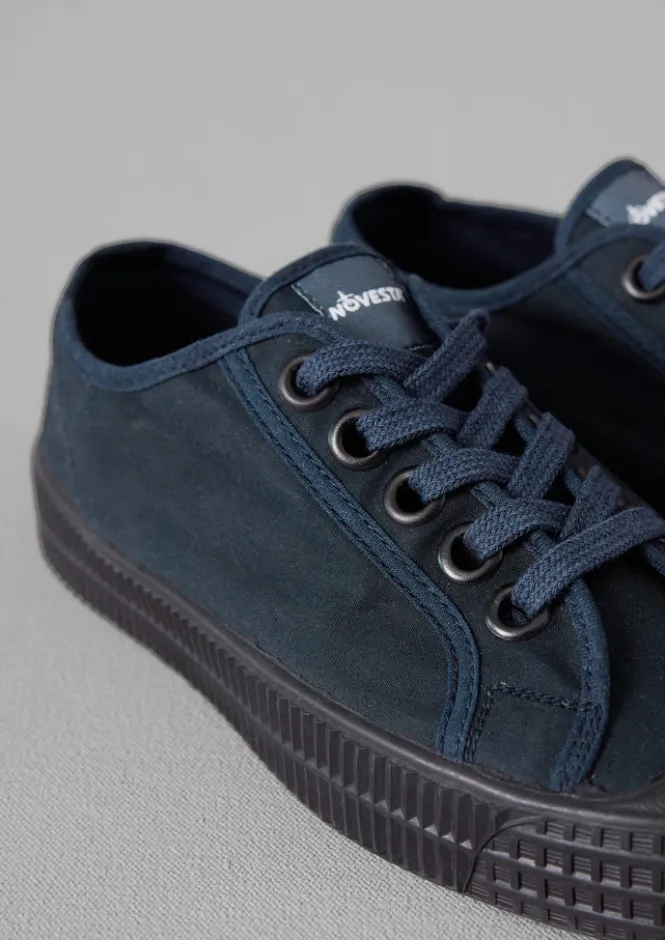 Trainers & Plimsolls-TOAST Novesta Star Master Waxed Cotton Plimsolls Navy