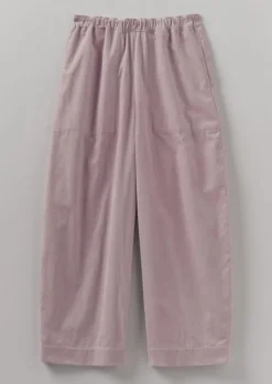 Cord|Loungewear-TOAST Organic Cord Barrel Leg Trousers WoodLilac