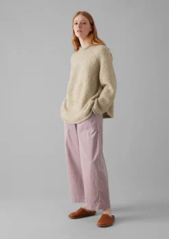 Cord|Loungewear-TOAST Organic Cord Barrel Leg Trousers WoodLilac