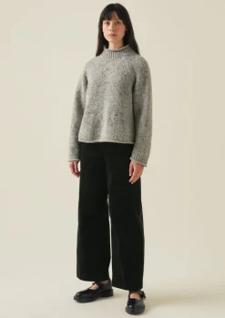 Knitwear-TOAST Orla Donegal Wool Sweater Mist