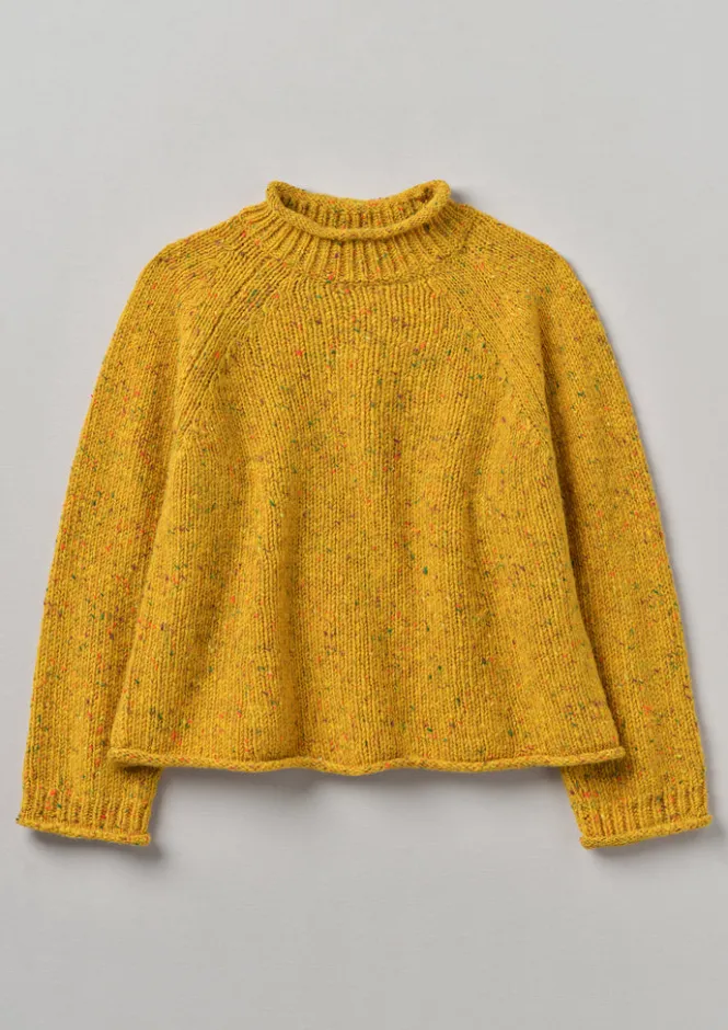 Knitwear-TOAST Orla Donegal Wool Sweater MimosaYellow