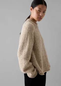 Knitwear-TOAST Orla Donegal Wool Sweater Oatmeal