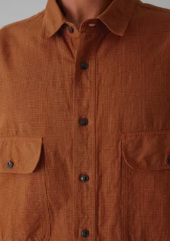 Workwear|Shirts-TOAST Overdyed Check Workwear Shirt MarsRed