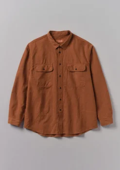 Workwear|Shirts-TOAST Overdyed Check Workwear Shirt MarsRed