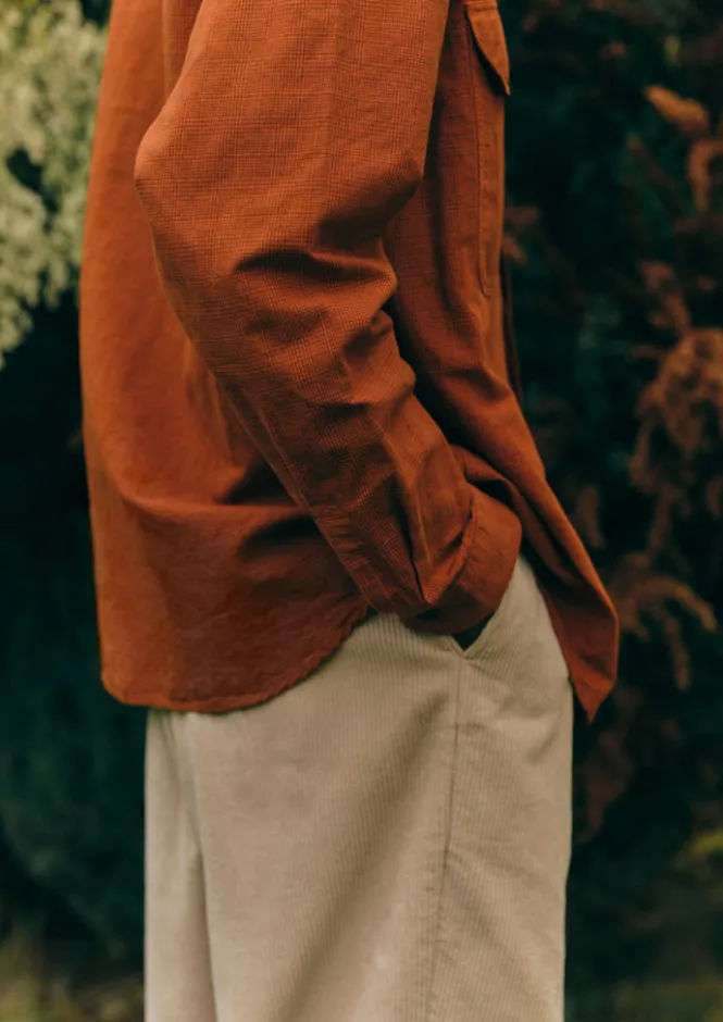 Workwear|Shirts-TOAST Overdyed Check Workwear Shirt MarsRed