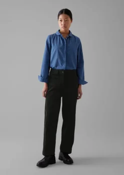 Cord|Workwear-TOAST Panelled Organic Cord Trousers BrownSlate