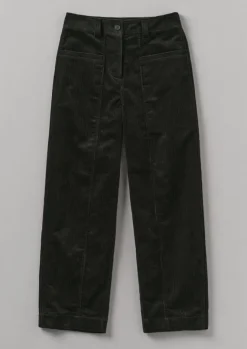 Cord|Workwear-TOAST Panelled Organic Cord Trousers BrownSlate