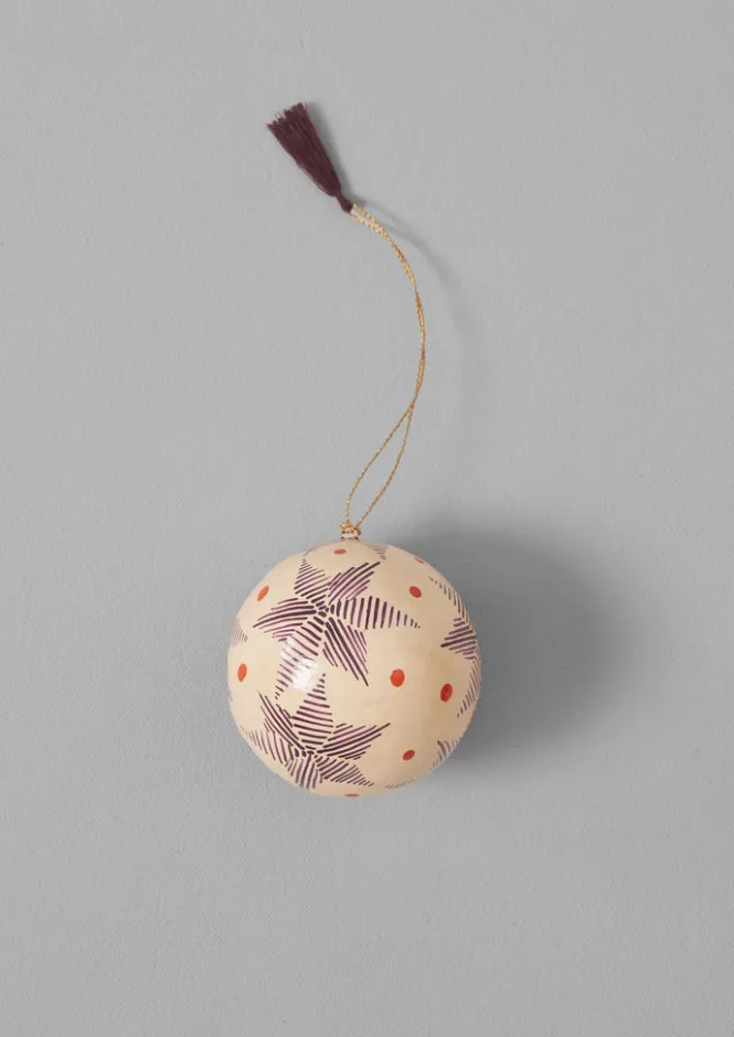 Christmas Decorations-TOAST Pointed Star Hand Painted Bauble Chalk