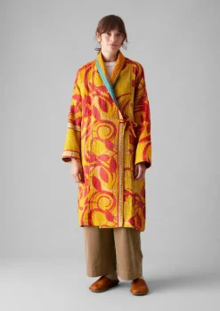 Gowns|Nightwear-TOAST Repurposed Kantha Coat Yellows