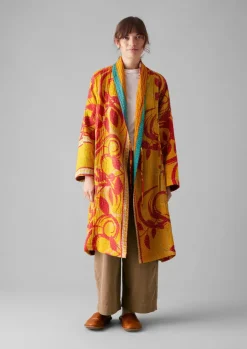Gowns|Nightwear-TOAST Repurposed Kantha Coat Yellows