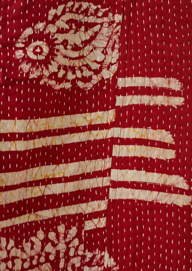 Gowns|Nightwear-TOAST Repurposed Kantha Coat Reds