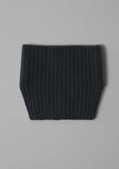 Hats, Scarves & Gloves-TOAST Ribbed Wool Cashmere Snood DarkestNavy