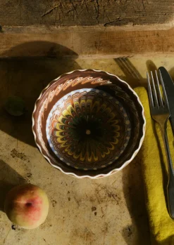 Ceramics-TOAST Romanian Horezu Bowl Cocoa/Multi
