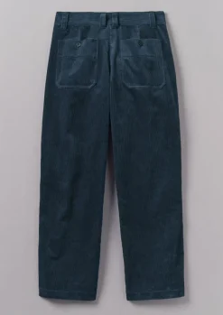 Cord|Trousers-TOAST Rory Organic Cord Trousers DustyNavy